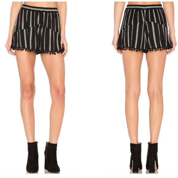 Band of Gypsies Surplice Pom Pom Crop Top and Pinstripe Pom Pom Short size XS/S - Picture 4 of 13